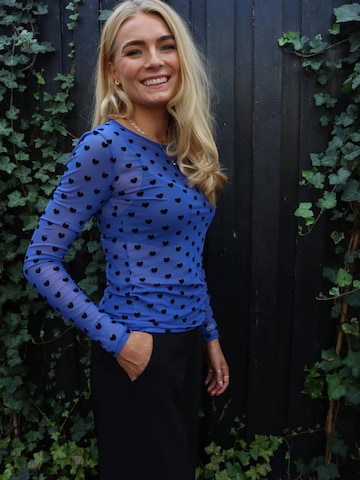 Liberte Essentiel - Top ' MESH ' em azul