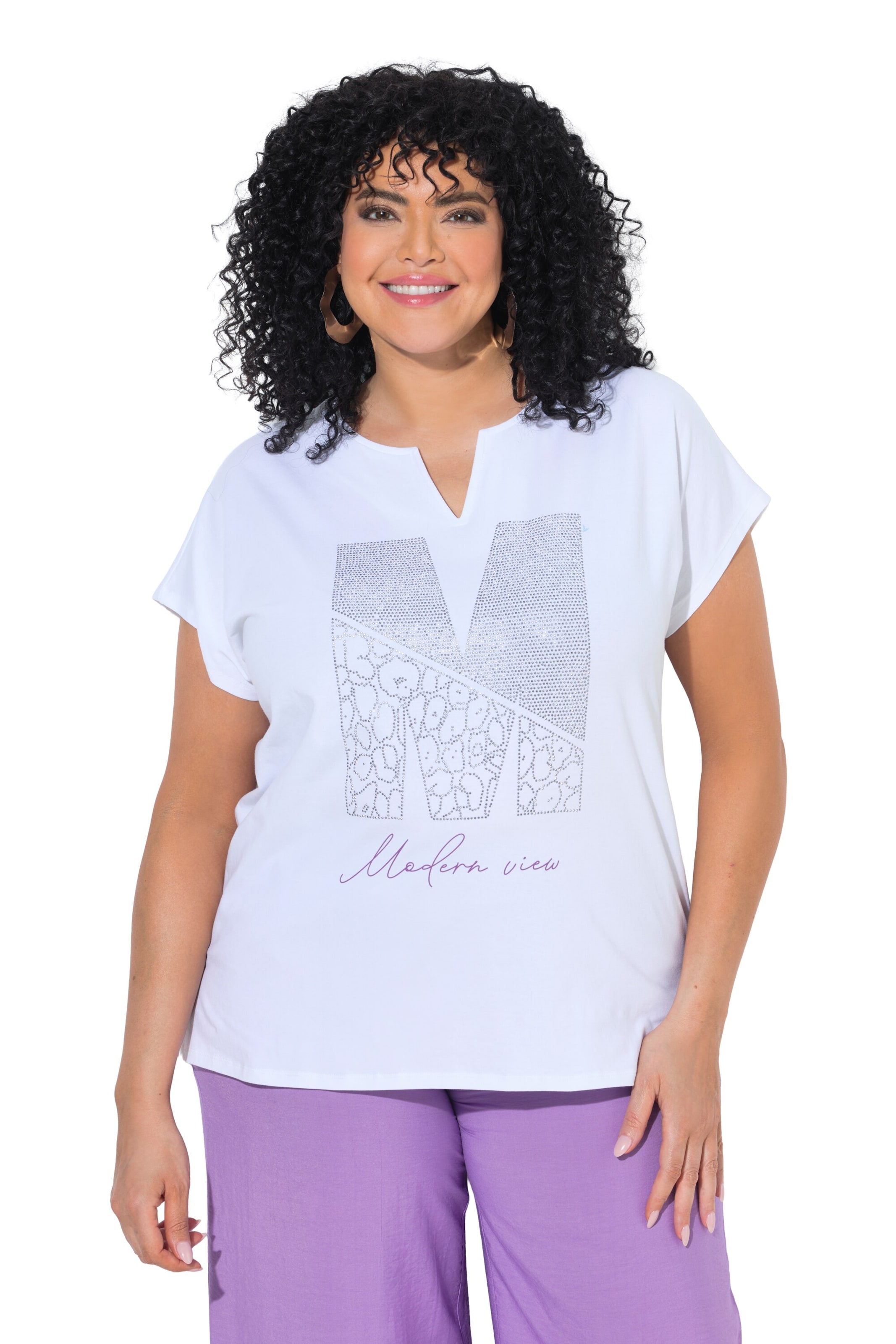 Ulla Popken Shirt in Wit: voorkant