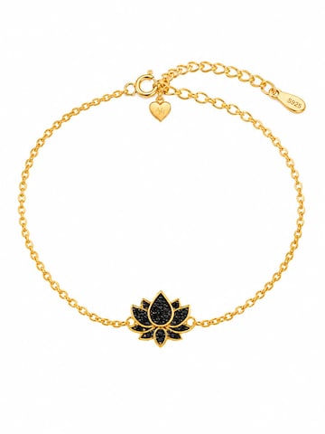 Alster Herz Bracelet 'Bali Midnight Lotus' in Gold: front