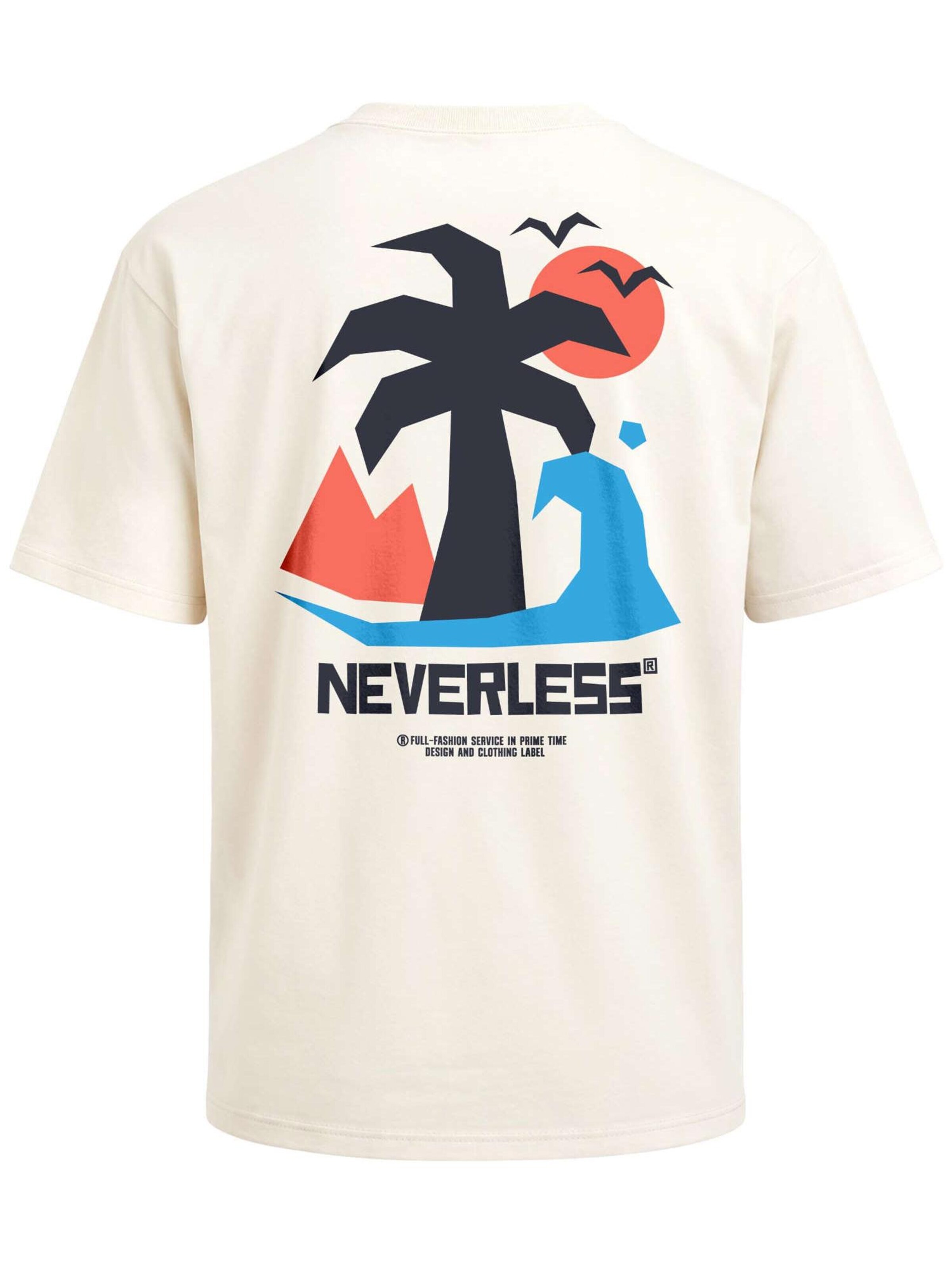 Neverless Shirt 'Beach Palm' in Beige