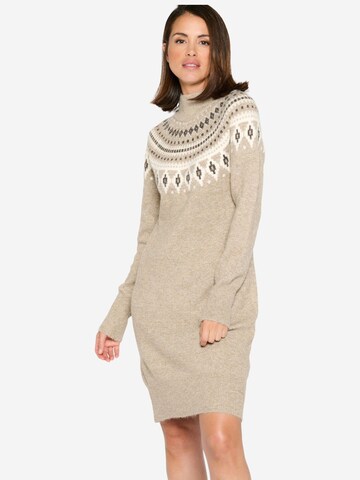 LolaLiza Knit dress in Beige: front