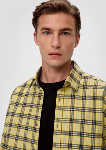 s.Oliver Regular fit Button Up Shirt in Yellow