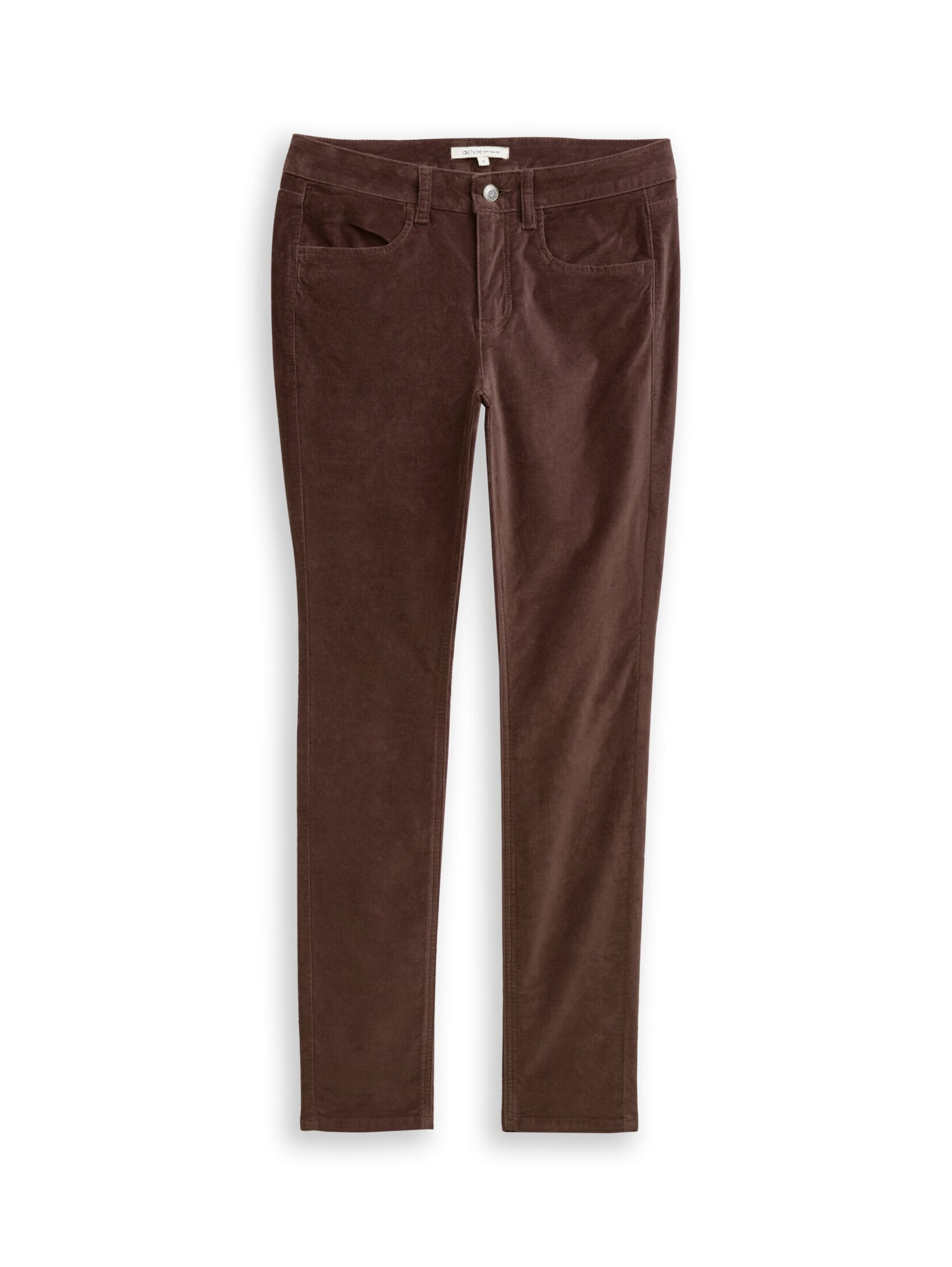 TOM TAILOR DENIM Skinny Broek 'Nela' in Bruin: voorkant