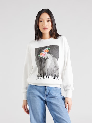 ONLY Sweatshirt 'HANNA' in Wit: voorkant