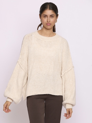 Lilavie Strickpullover ' L ' in Beige: Vorderseite