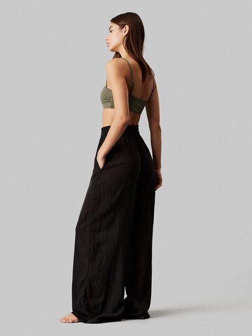 Calvin Klein Swimwear Wide leg Trousers in Black