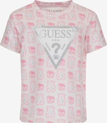 GUESS Koszulka w kolorze różowy: przód