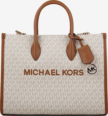 Michael Kors Handtas 'Mirella Medium Signature Logo Tote Bag' in Beige: voorkant