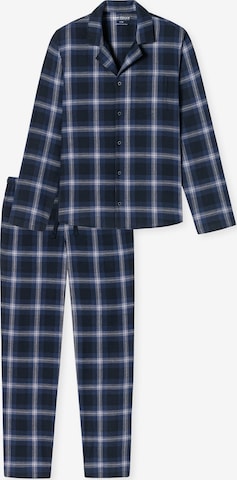 Pyjama long ' Warming Nightwear ' SCHIESSER en bleu : devant