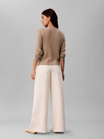Calvin Klein Jeans Bő szár Nadrág - fehér
