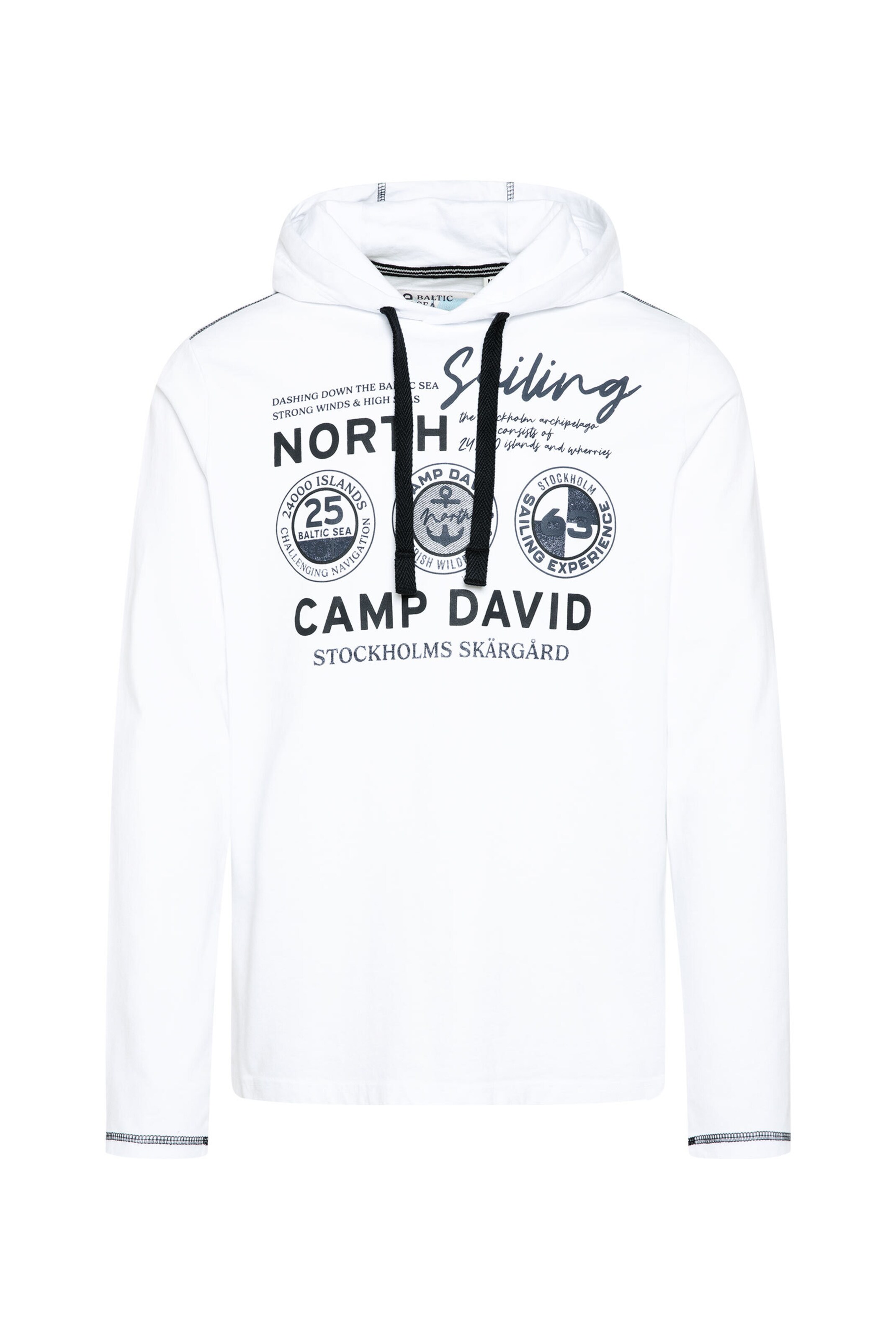 Maglietta 'Cruise North' di CAMP DAVID in bianco: frontale