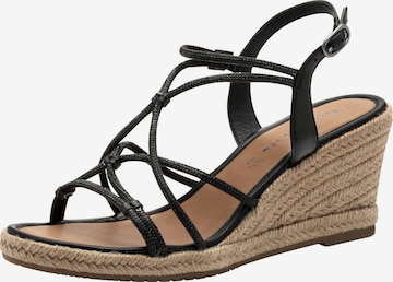 Sandales à lanières Tamaris en noir : devant