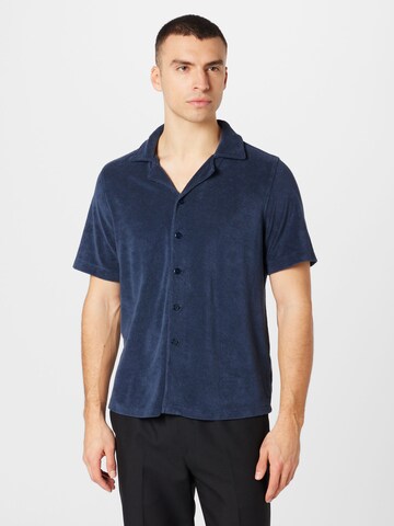 Harmony Paris - Regular Fit Camisa 'CLAUDIO' em azul: frente