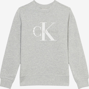Calvin Klein Jeans Суичър в сиво: отпред