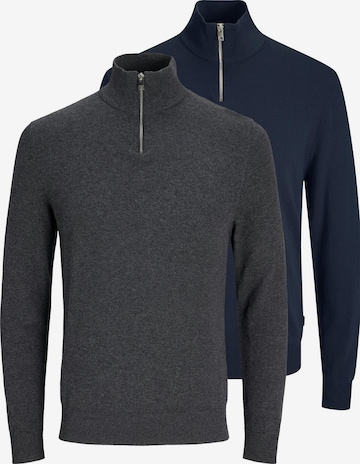 JACK & JONES Pullover 'Emil Knit' in Grau: Vorderseite