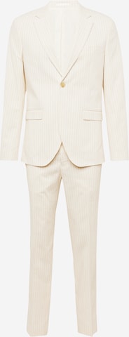 JACK & JONES Slim fit Suit 'RIVIERA' in White: front