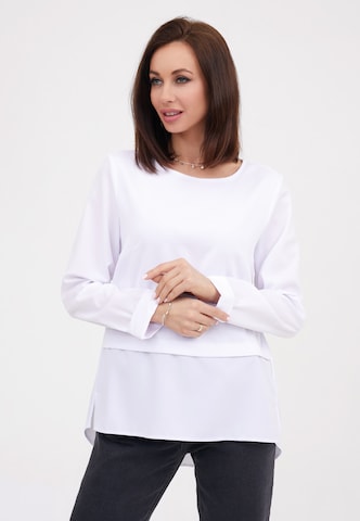 Awesome Apparel Blouse in White: front