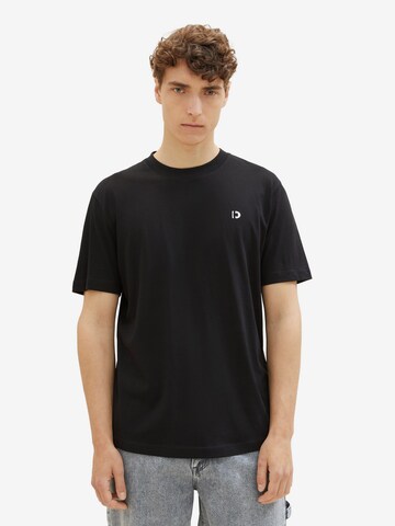 T-Shirt TOM TAILOR DENIM en noir : devant