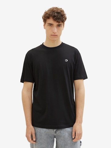 T-Shirt TOM TAILOR DENIM en noir : devant