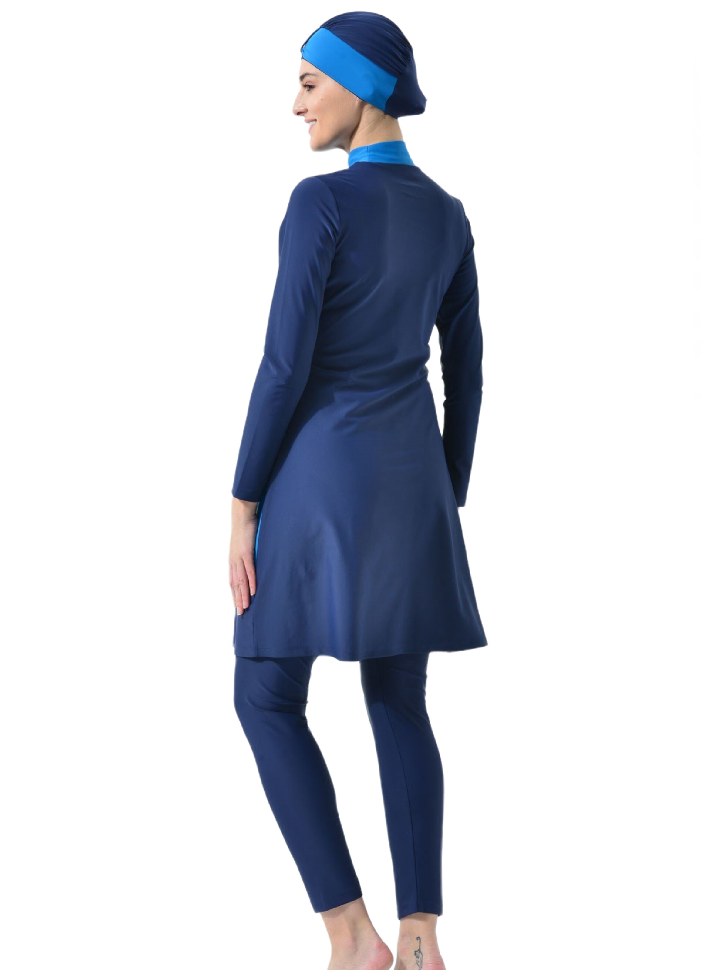 C&City T-shirt Badpakjurk 'Hijab' in Blauw