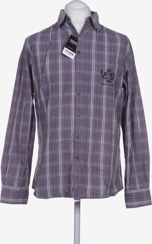 emilioadani Button Up Shirt in L in Grey: front