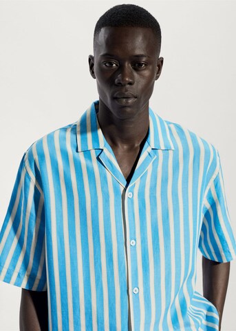 MANGO MAN Klasický střih Košile 'ESTRENC' – modrá