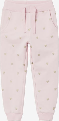 NAME IT - Tapered Pantalón 'FLOW' en rosa: frente