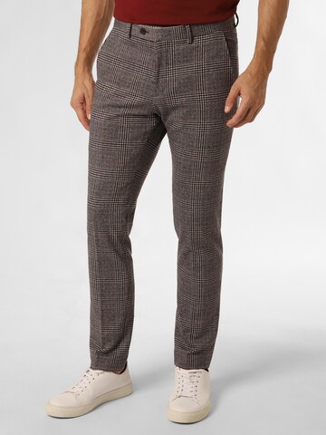 Finshley & Harding London Regular Broek ' Hoxdon ' in Grijs: voorkant