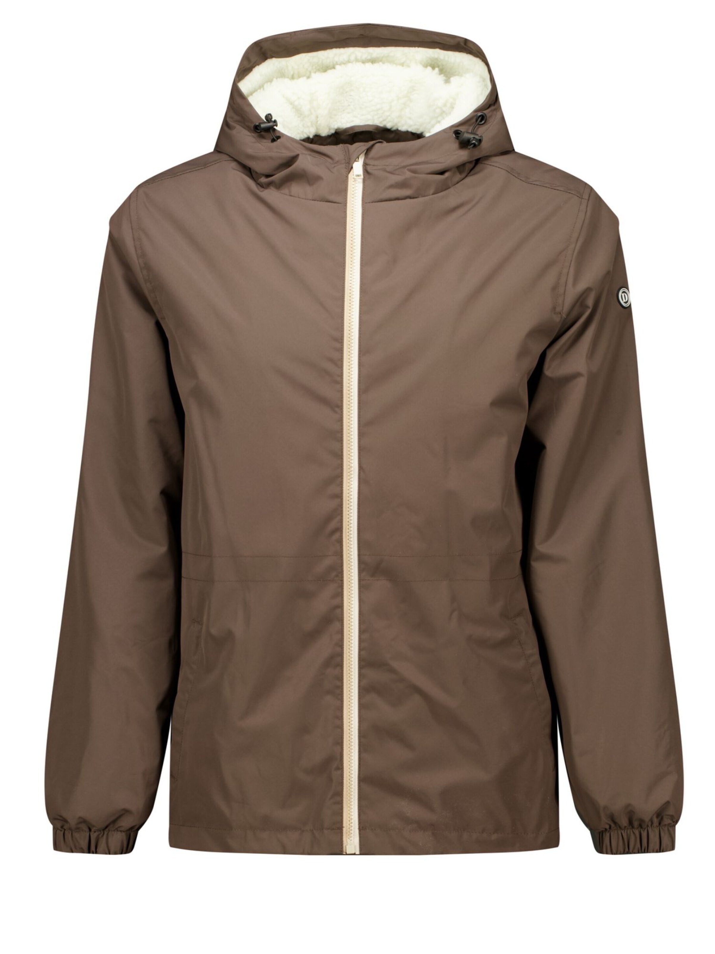 Manteau mi-saison Deeluxe en marron : devant
