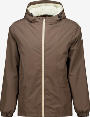 Manteau mi-saison Deeluxe en marron : devant