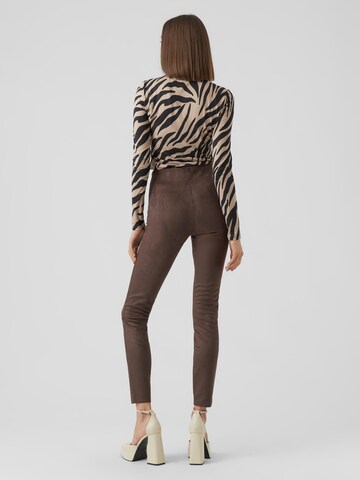 Skinny Leggings 'Donna Dina' VERO MODA en marron