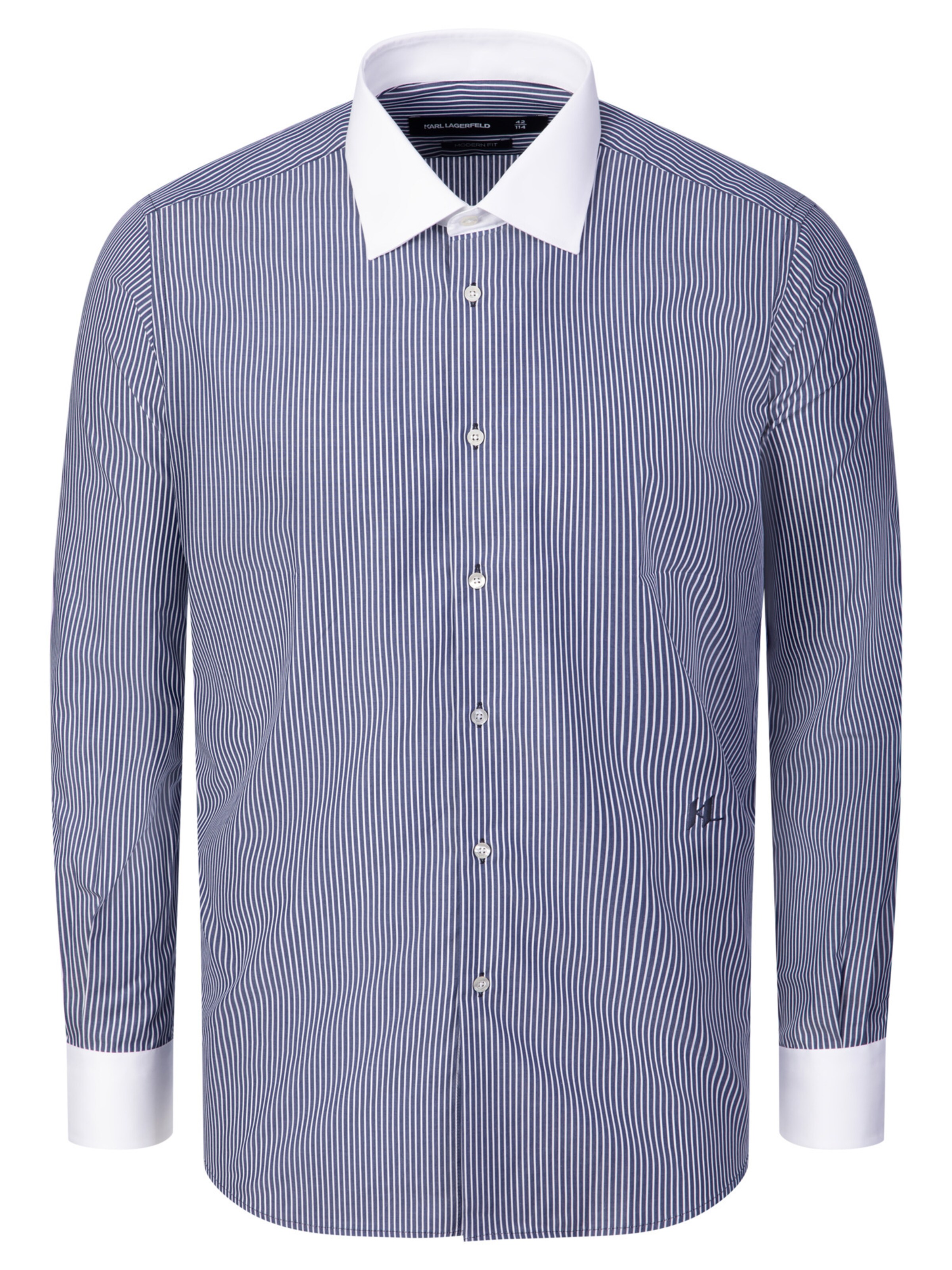 Karl Lagerfeld Button Up Shirt in S-M in Dark blue, Item view