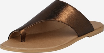 NINE TO FIVE T-Bar Sandals 'Mona' in Bronze: front