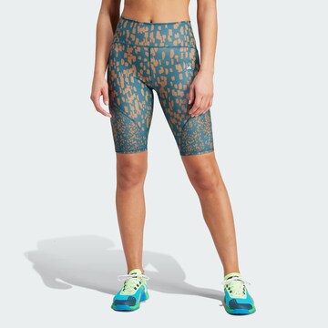 ADIDAS BY STELLA MCCARTNEY Skinny Workout Pants 'TruePurpose Optime' in Blue: front