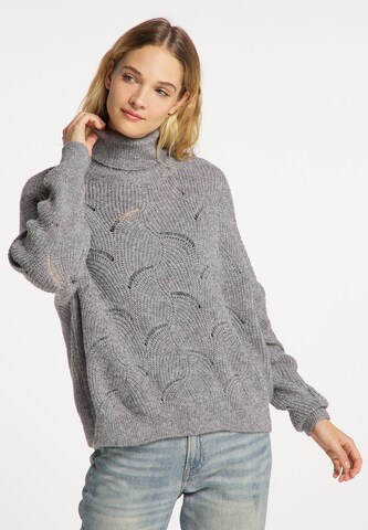 DreiMaster Vintage Sweater in Grey: front