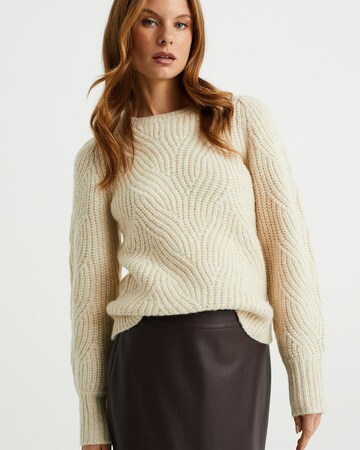 Pull-over WE Fashion en beige : devant