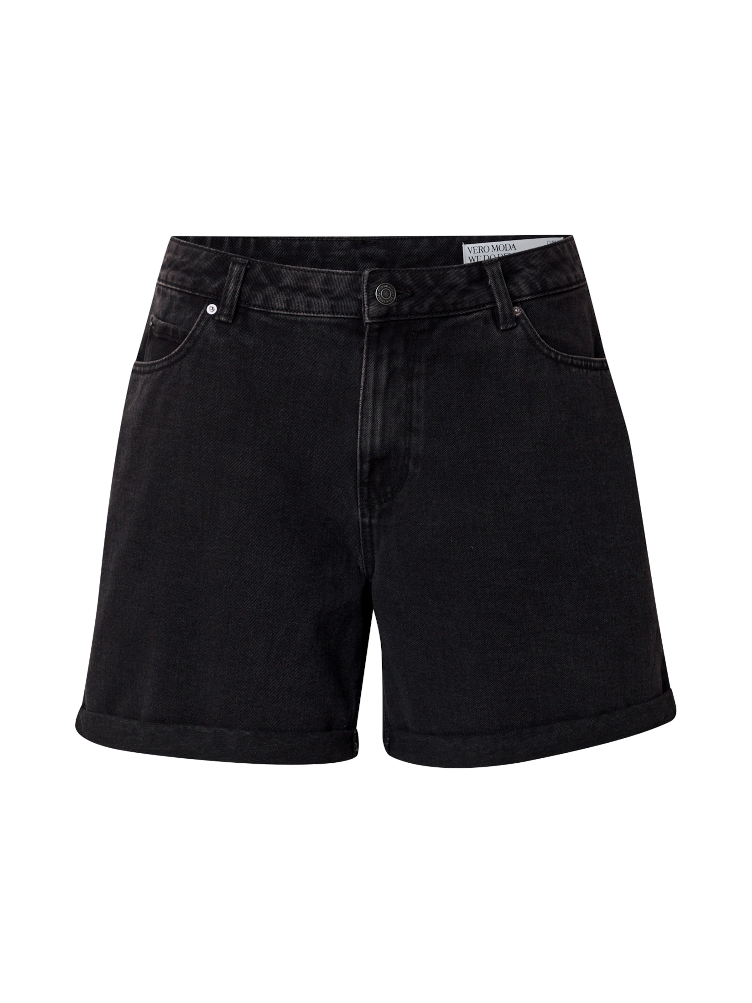 Vero Moda Curve Regular Дънки 'CZURI' в черно: отпред