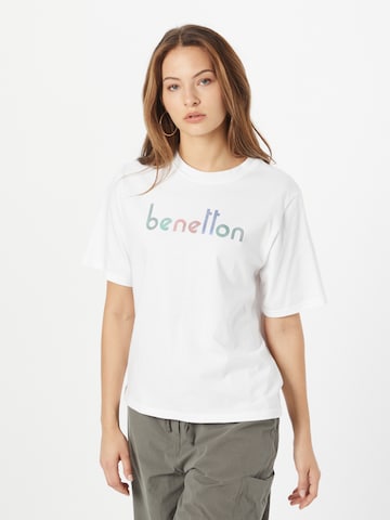 UNITED COLORS OF BENETTON Shirt in White: front