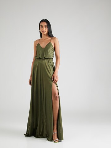 Rochie de seară de la Unique pe verde: față