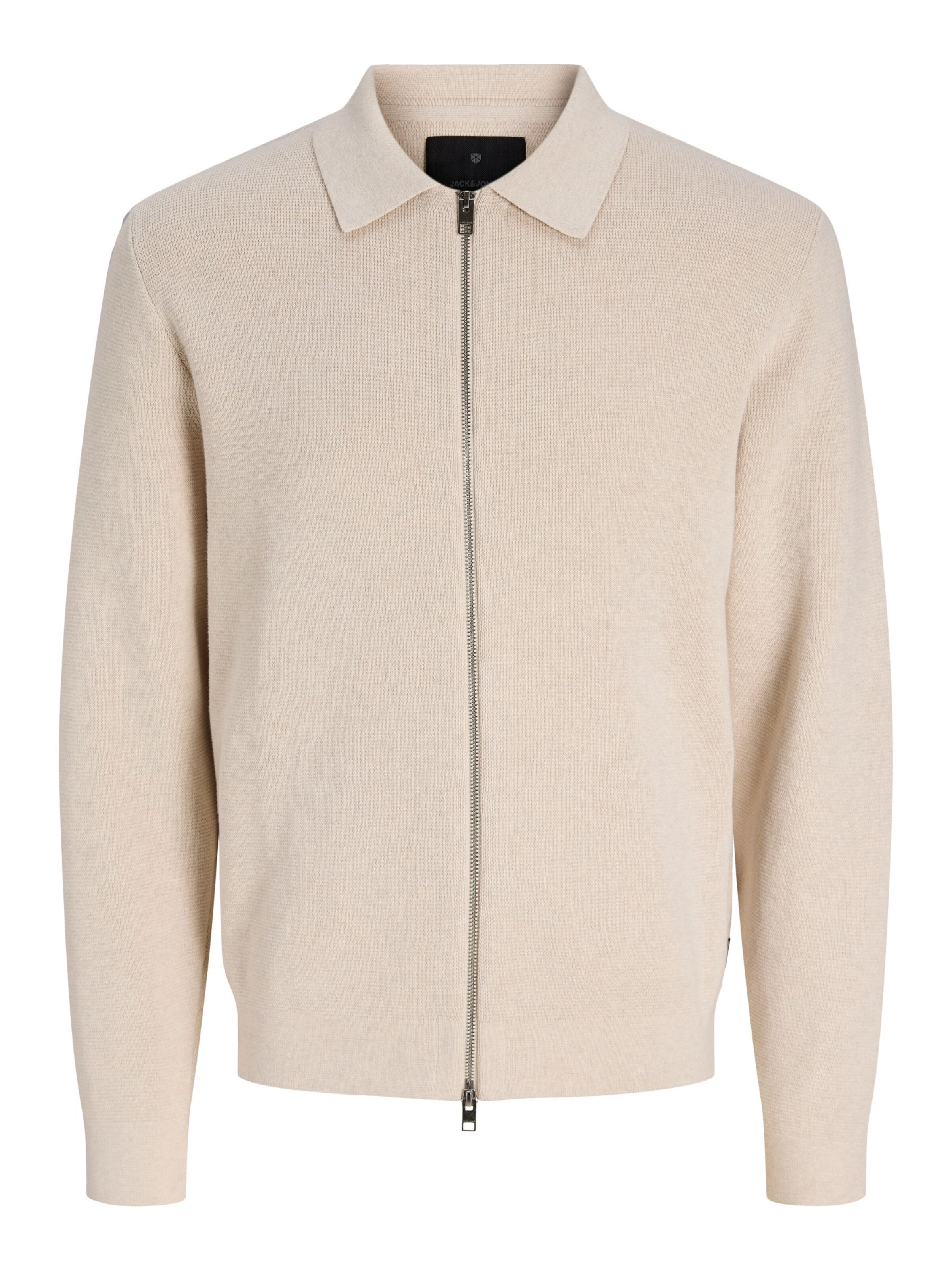 JACK & JONES Strickjacke 'JPRBLAMilano' in Weiß: Vorderseite