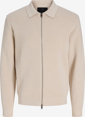 JACK & JONES Strickjacke 'JPRBLAMilano' in Weiß: Vorderseite