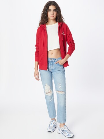 HOLLISTER Sweat jacket in Red