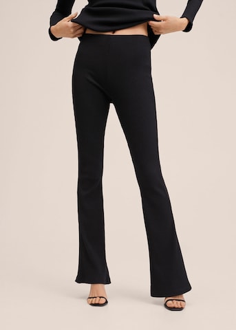 MANGO Flared Pants 'Mirta' in Black: front