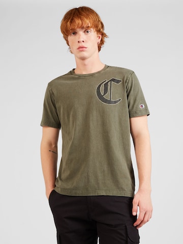 Tricou 'Pop Punk' de la Champion Authentic Athletic Apparel pe verde: față