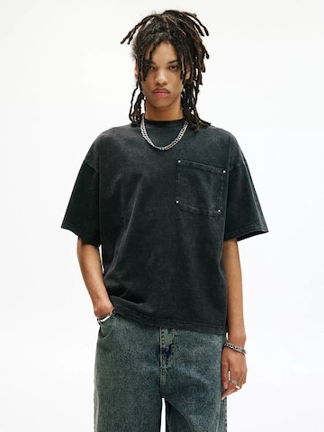 Maglietta 'STWD' di Pull&Bear in nero: frontale