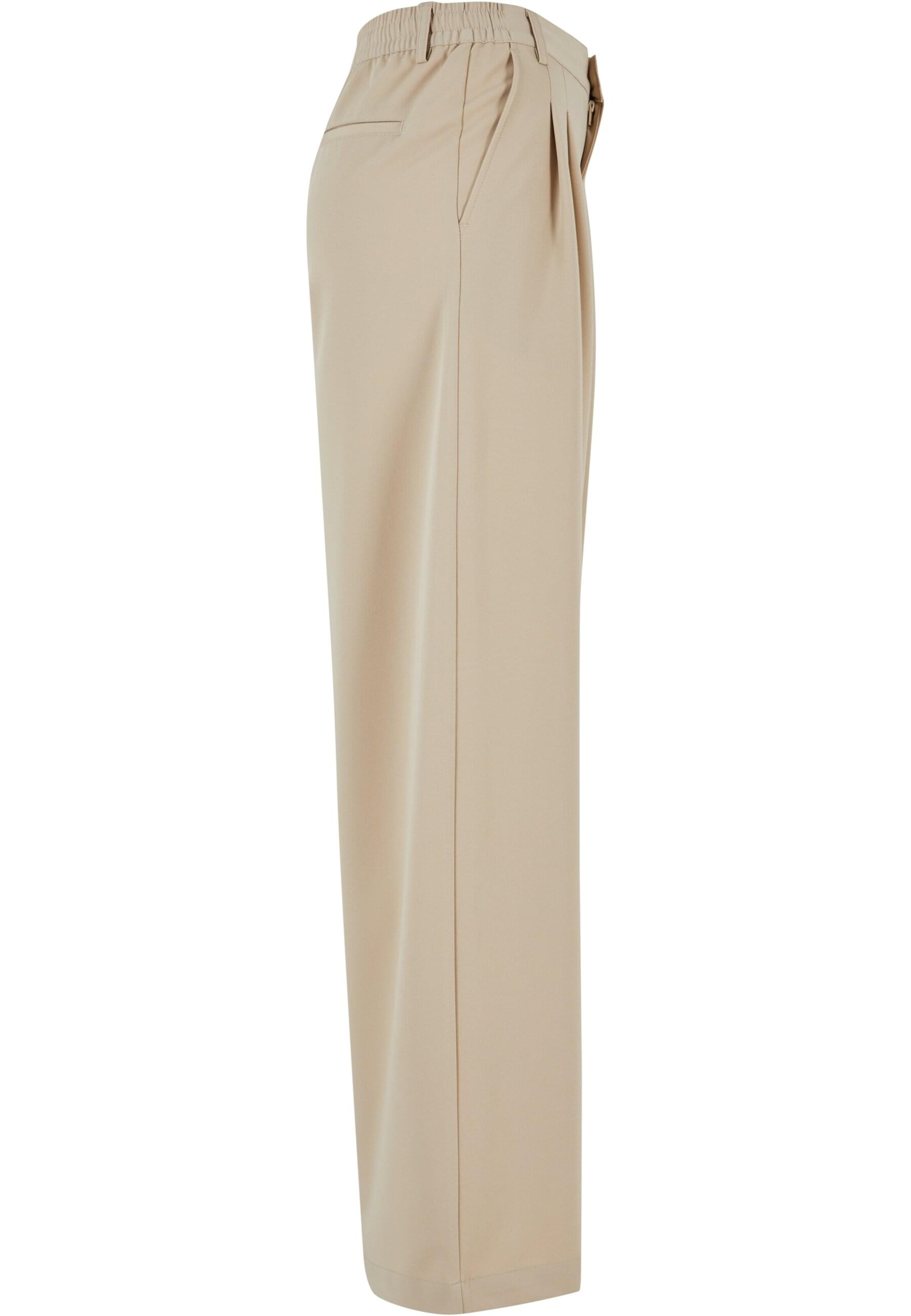 Urban Classics Wide leg Trousers in Beige