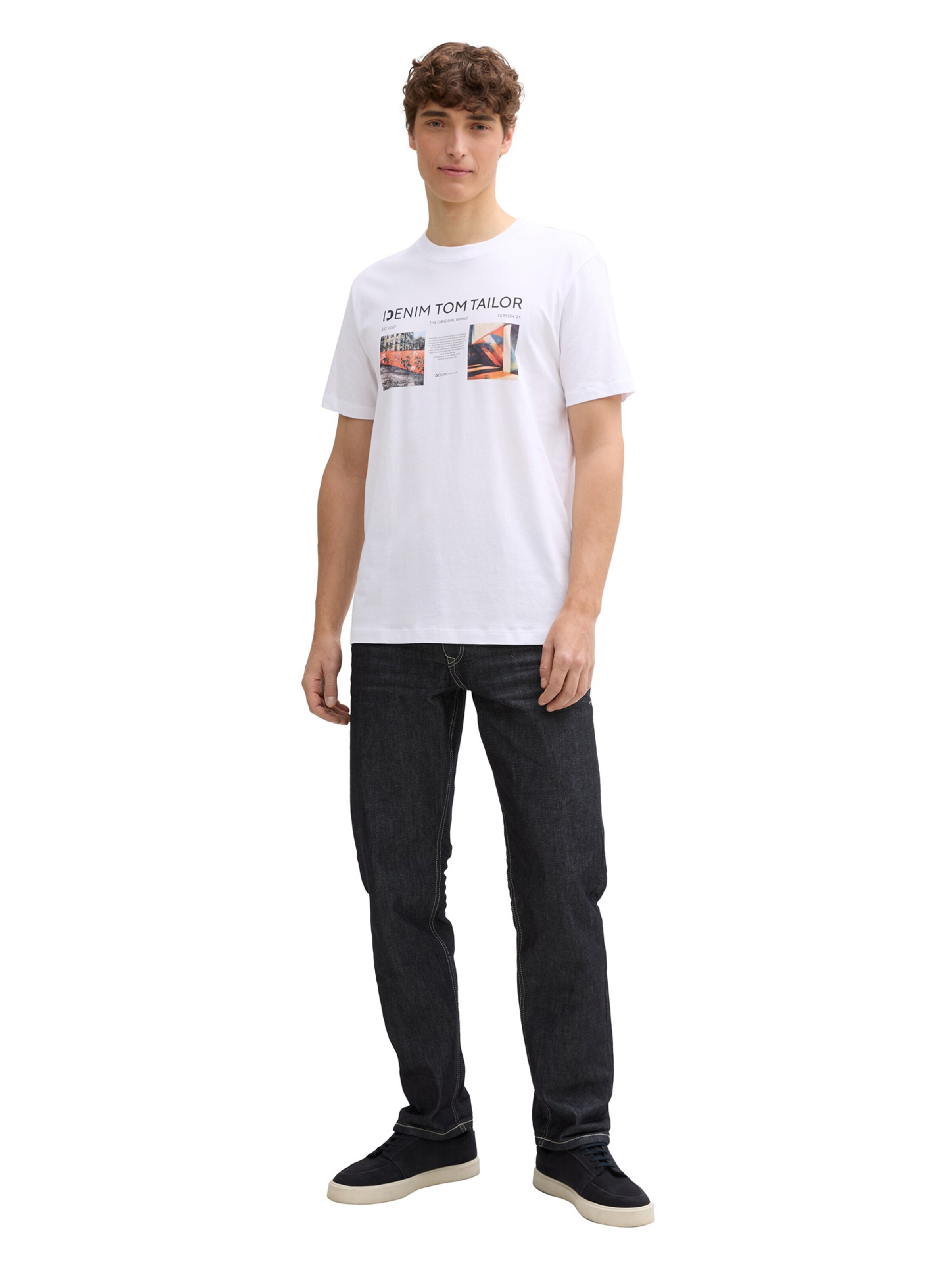 TOM TAILOR DENIM Tričko – bílá