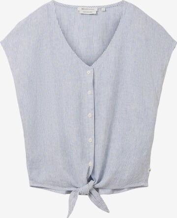 TOM TAILOR DENIM Blouse in Blauw: voorkant