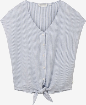 TOM TAILOR DENIM Bluse i blå: forside