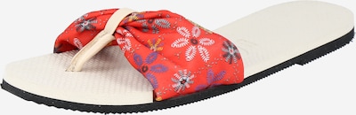 HAVAIANAS Zehentrenner 'SAINT TROPEZ' in creme / himmelblau / lavendel / puder / feuerrot, Produktansicht